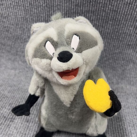 VTG Disneyland 12” Raccoon Plush Pocahontas Meeko Moveable‎ Arms Stuffed Toy - Picture 2 of 10